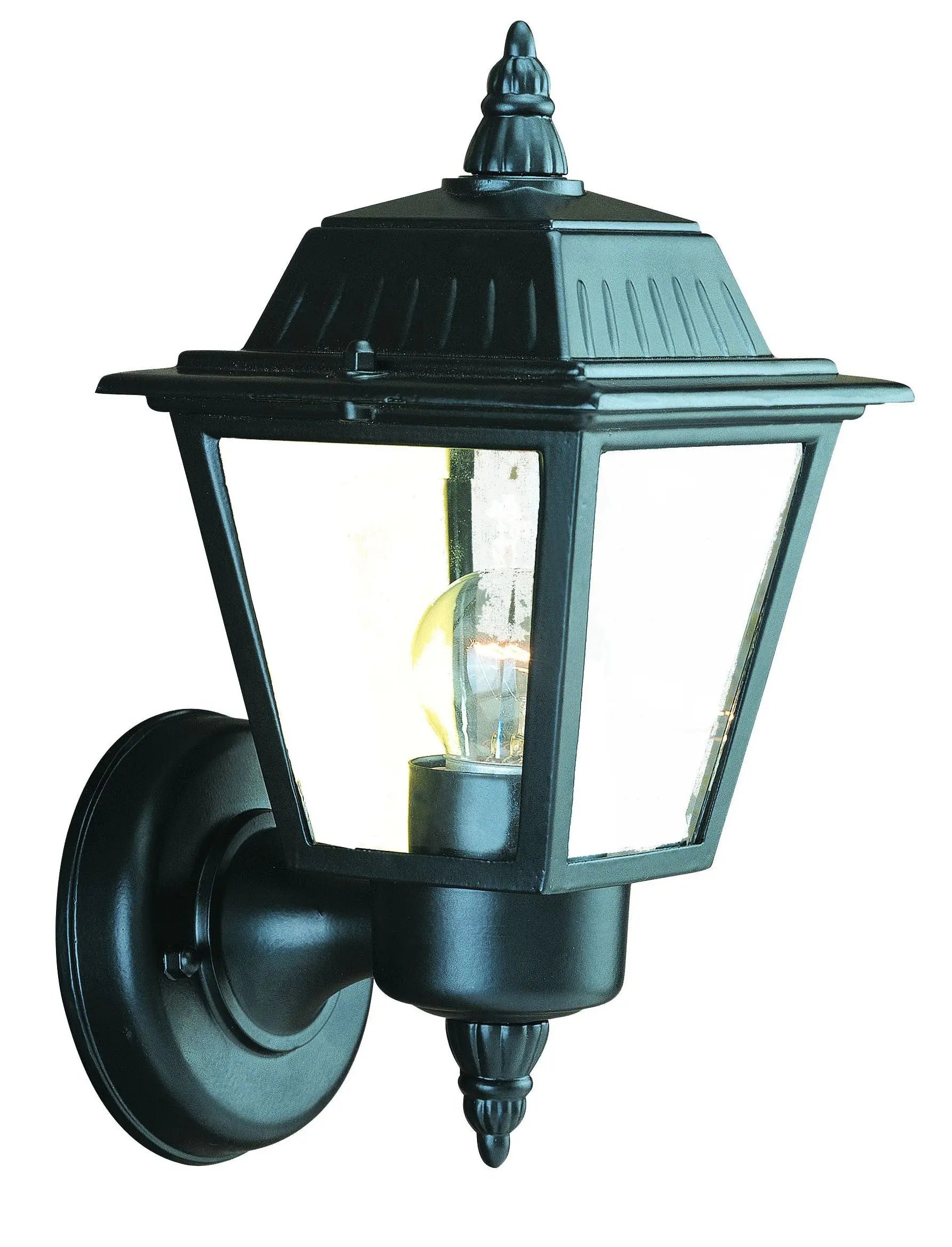 Matte Black Cast Aluminum Outdoor Wall Light Homeroots Outdoor