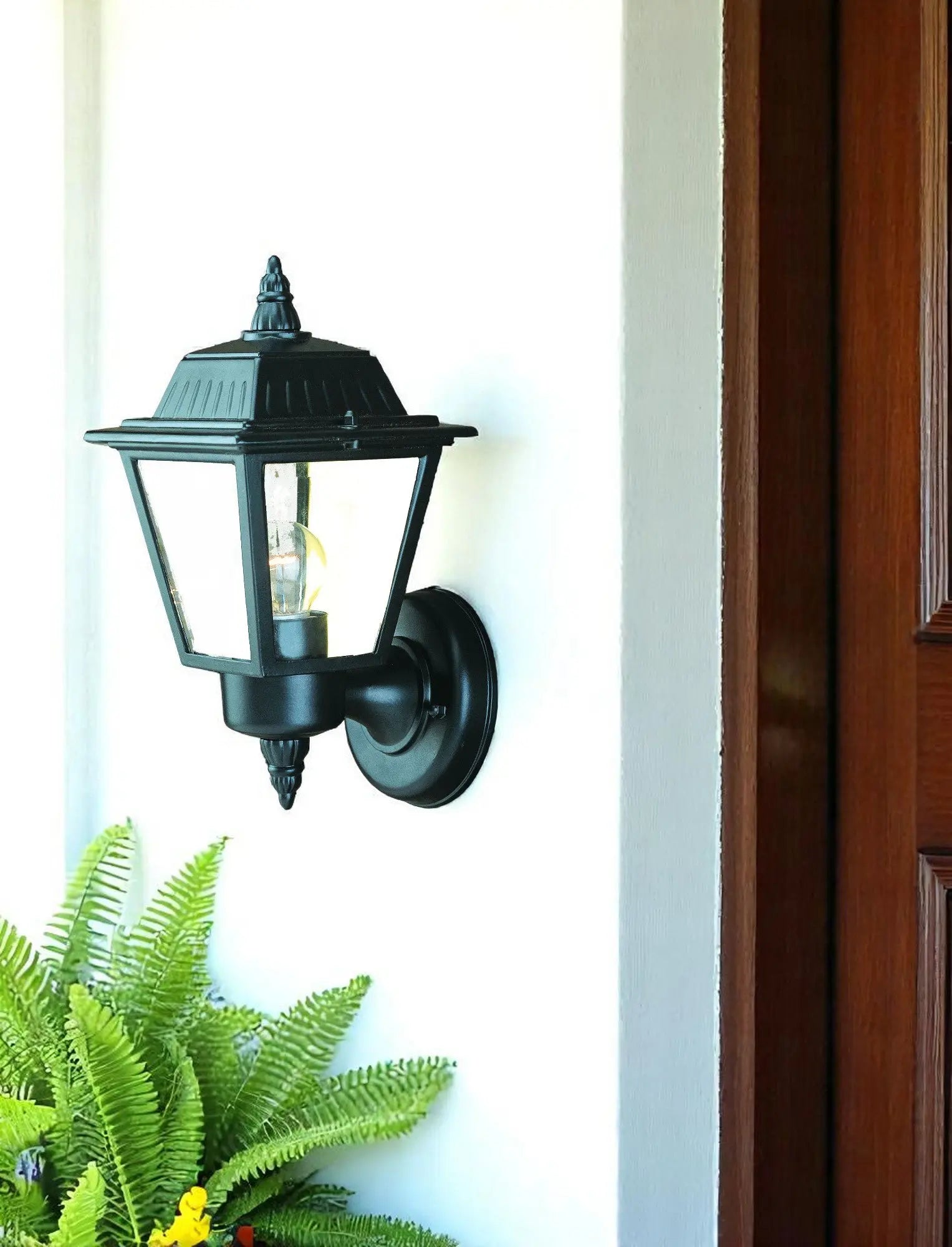 Matte Black Cast Aluminum Outdoor Wall Light Homeroots Outdoor