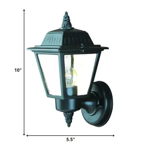Matte Black Cast Aluminum Outdoor Wall Light Homeroots Outdoor