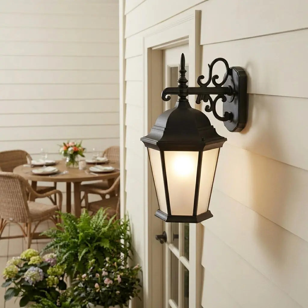 Matte Black Domed Hanging Lantern Wall Light Homeroots Outdoor