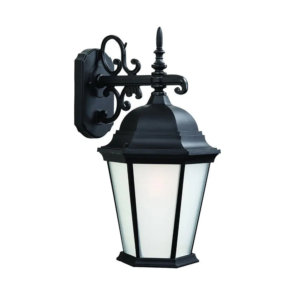 Matte Black Domed Hanging Lantern Wall Light Homeroots Outdoor