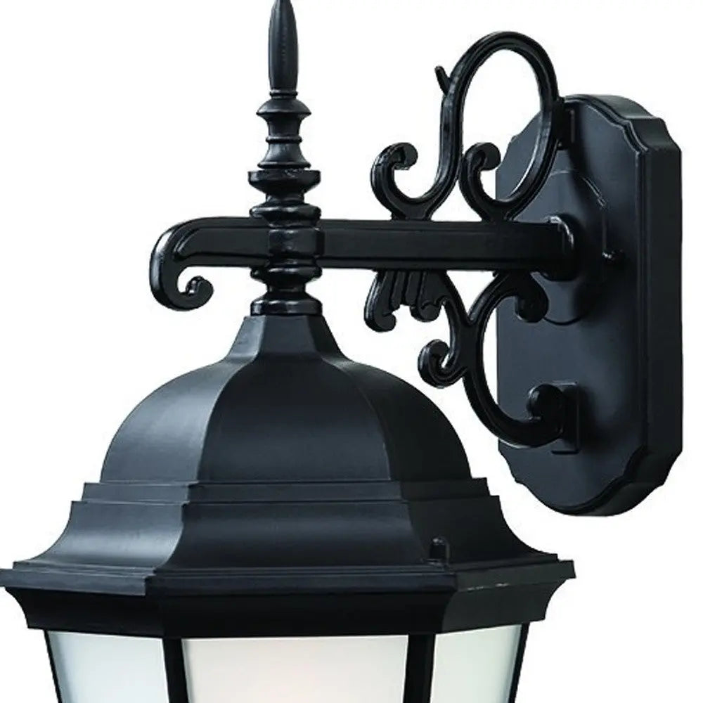 Matte Black Domed Hanging Lantern Wall Light Homeroots Outdoor