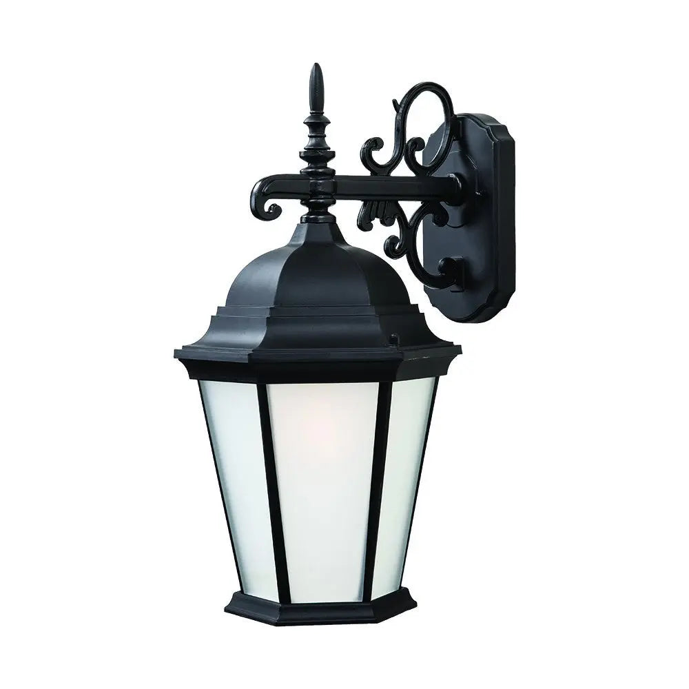 Matte Black Domed Hanging Lantern Wall Light Homeroots Outdoor
