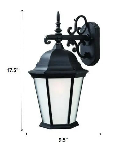 Matte Black Domed Hanging Lantern Wall Light Homeroots Outdoor