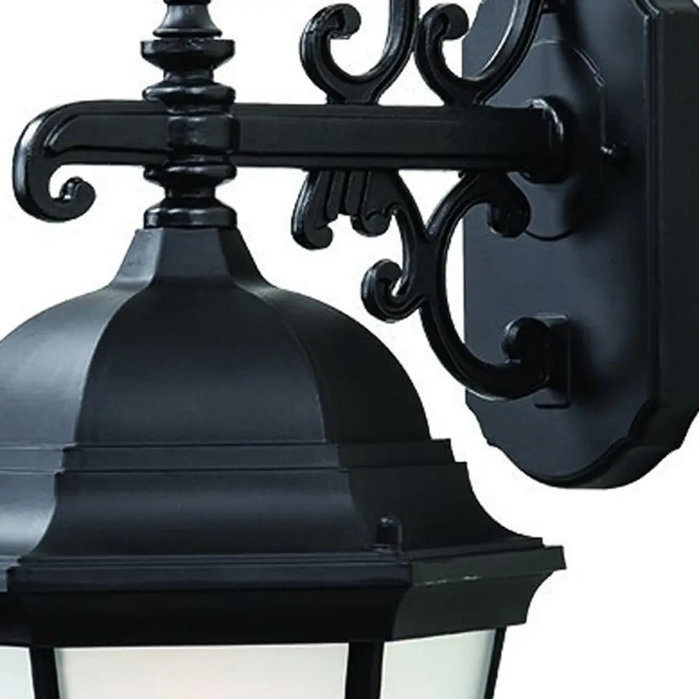 Matte Black Domed Hanging Lantern Wall Light Homeroots Outdoor
