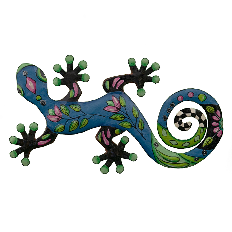 Medium Painted Gecko #4 Le Primitif Galleries