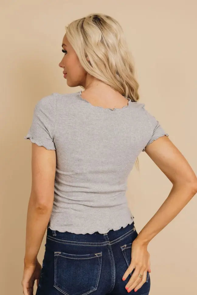 Melville Ribbed Knit Crop Top Stay Warm in Style