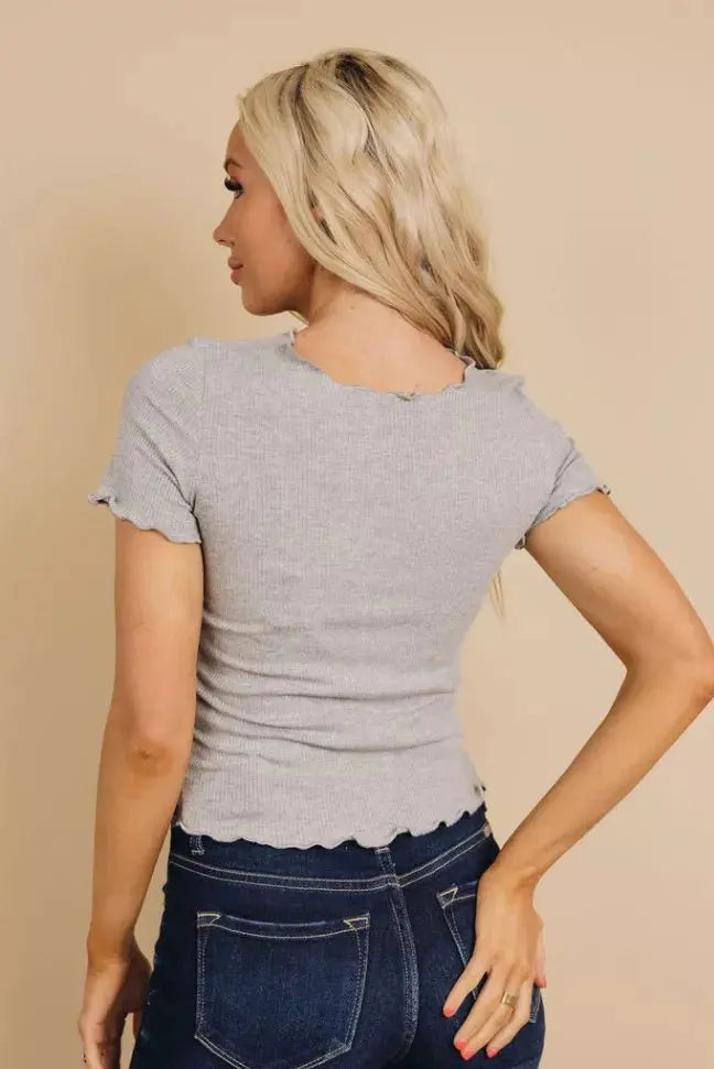 Melville Ribbed Knit Crop Top Stay Warm in Style