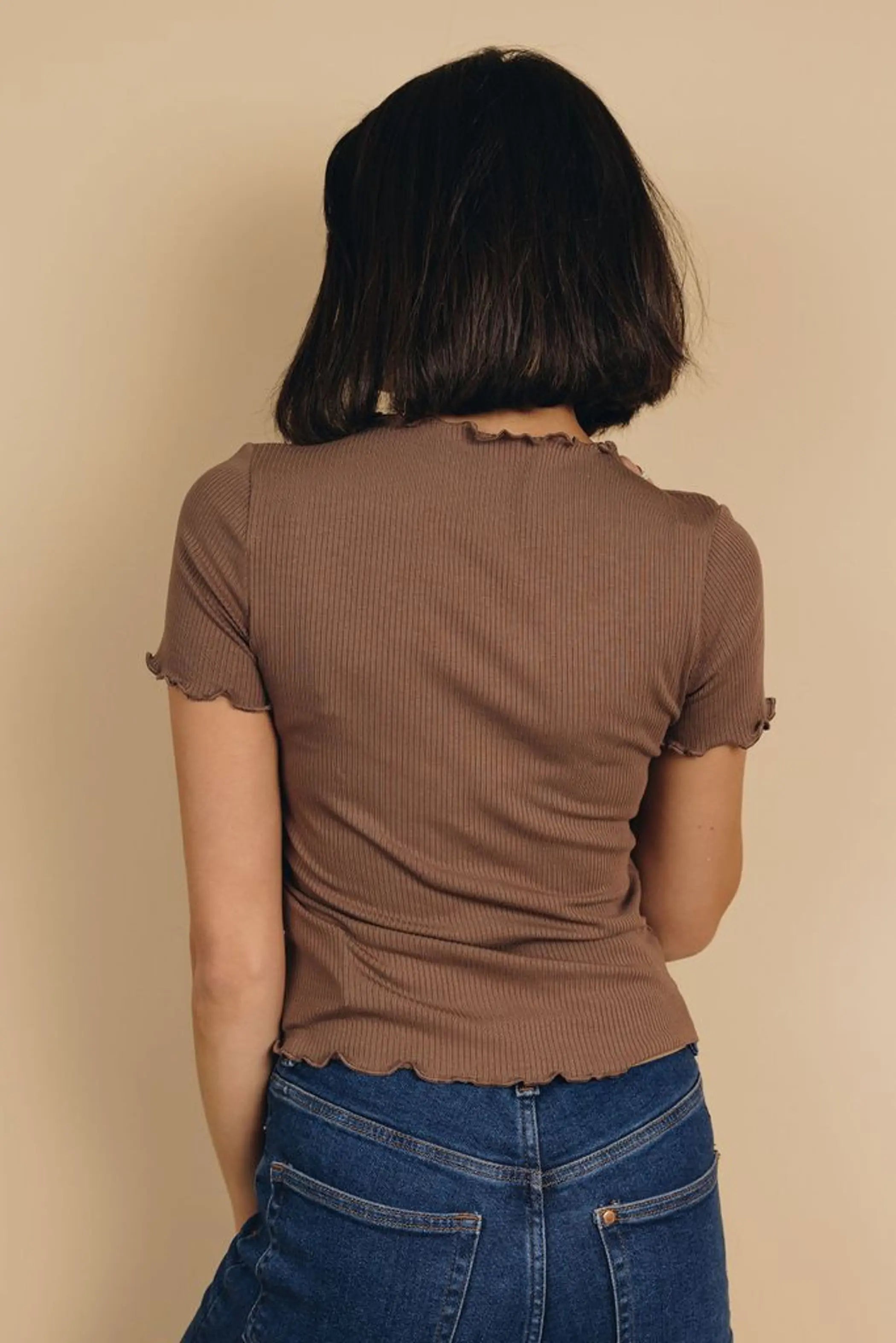 Melville Ribbed Knit Crop Top Stay Warm in Style