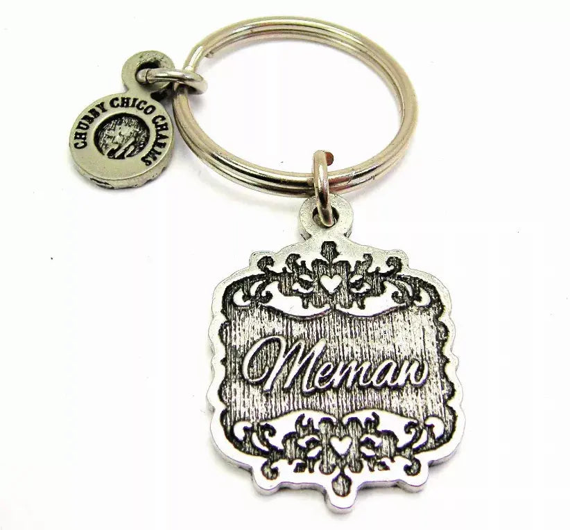 Memaw Victorian Scroll Key Chain Chico Charms