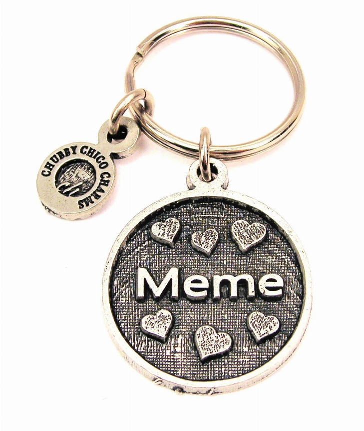 Meme with Hearts Key Chain Chico Charms
