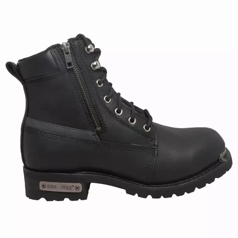Men's 6" Reflective Double Zipper Biker RideTecs