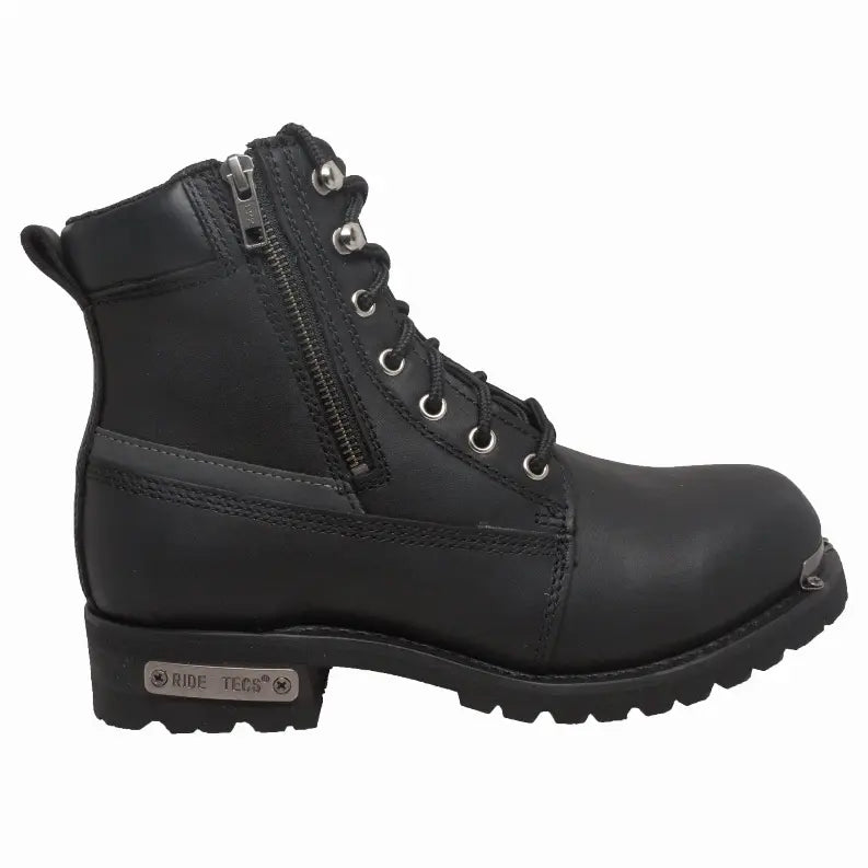 Men's 6" Reflective Double Zipper Biker RideTecs