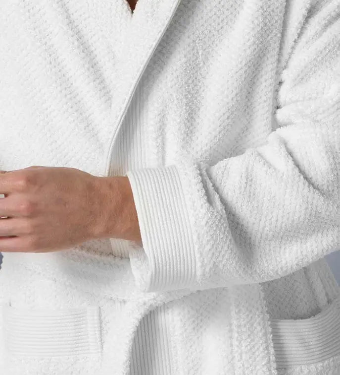 Men's Luxury Turkish Cotton Terry Cloth Robe with Hood Seren