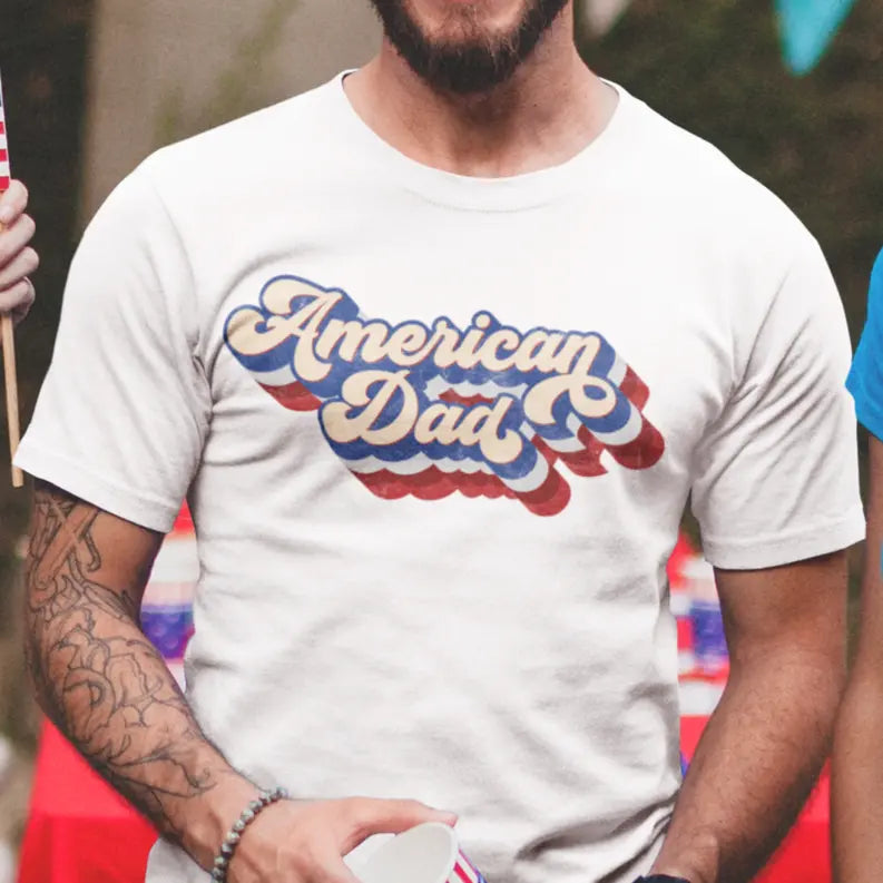 Men's Retro American Dad T-Shirt Dream Team Designs