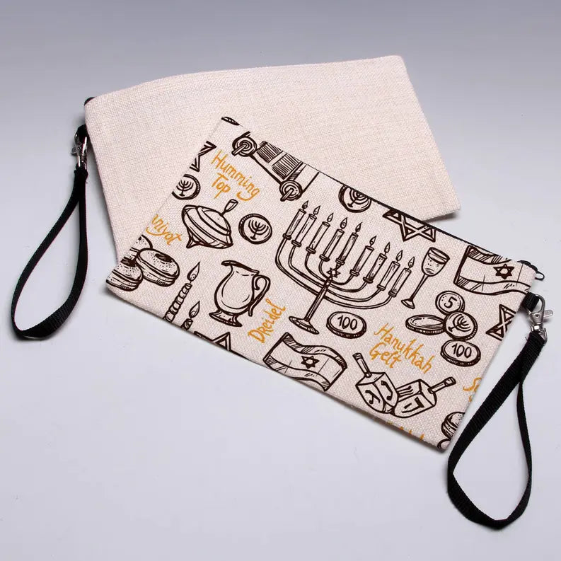Menorah Hanukkah Holiday Pouch LIANE FRIED STUDIO