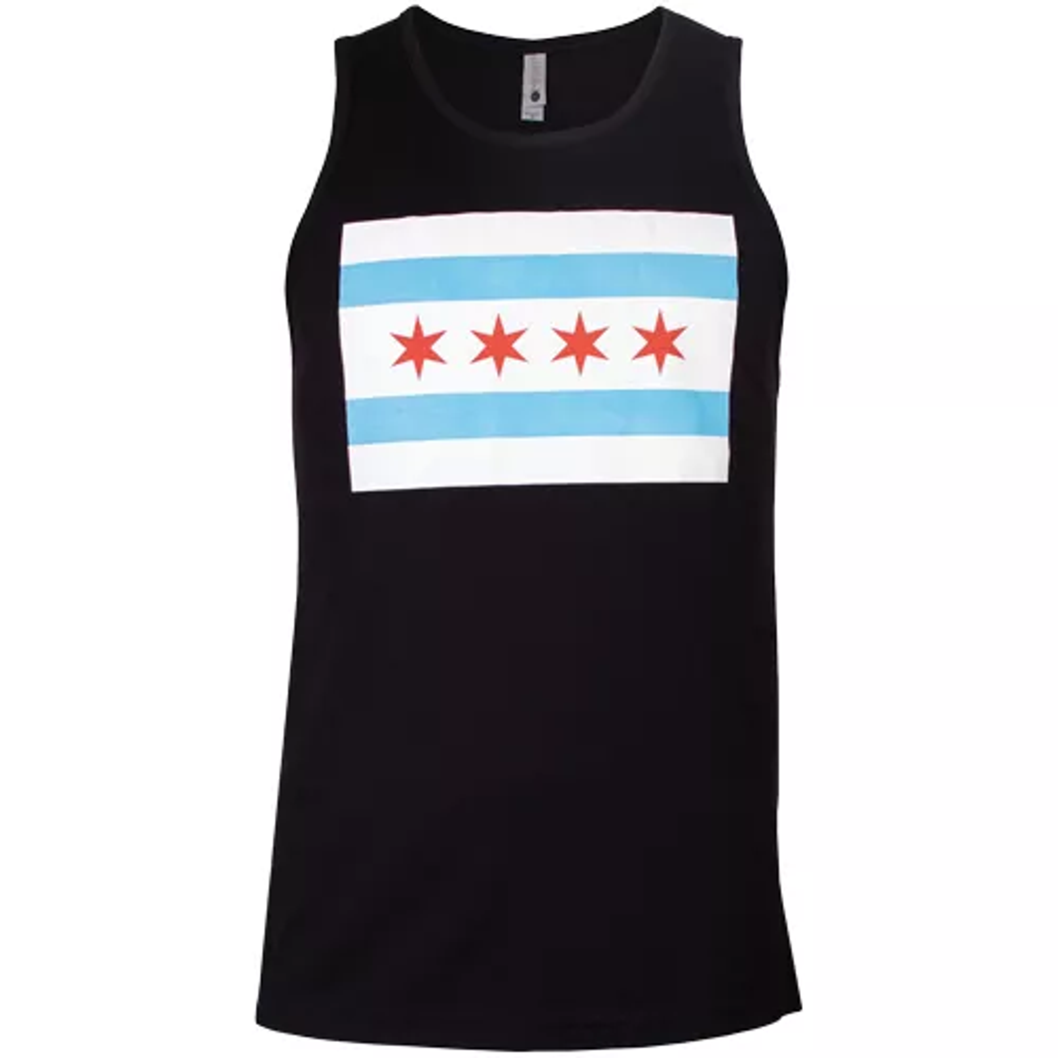 Mens Tank Top Black - Chicago Flag Fox Outdoor