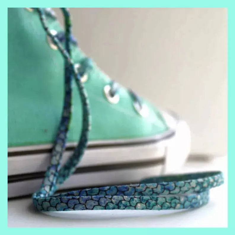 Mermaid Shoelaces with Metal Tips Cutelaces