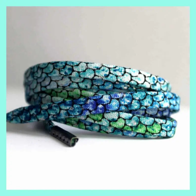 Mermaid Shoelaces with Metal Tips Cutelaces