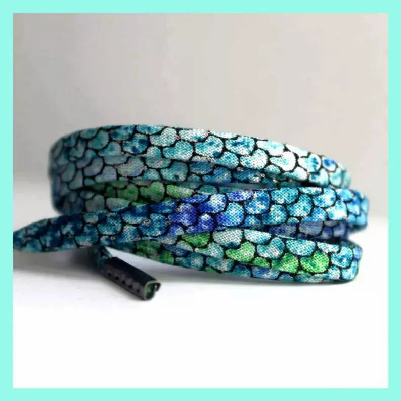 Mermaid Shoelaces with Metal Tips Cutelaces