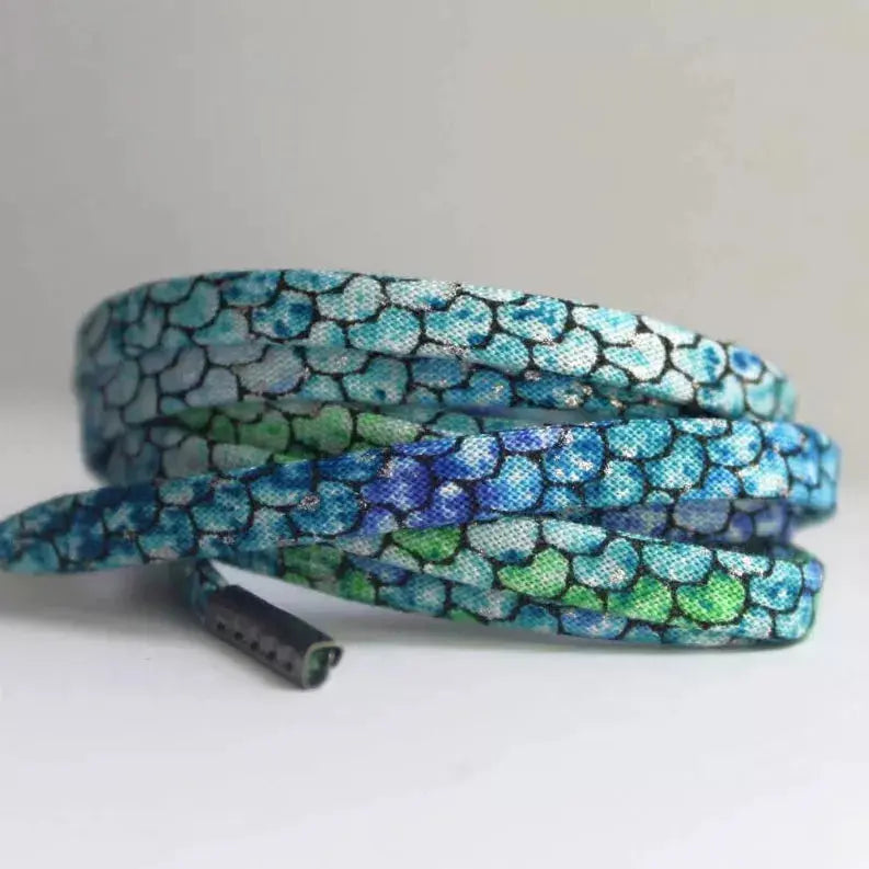 Mermaid Shoelaces with Metal Tips Cutelaces