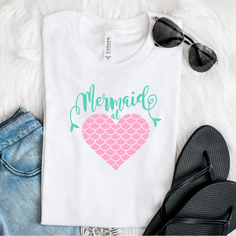 Mermaid at Heart Ladies Tshirt Dream Team Designs
