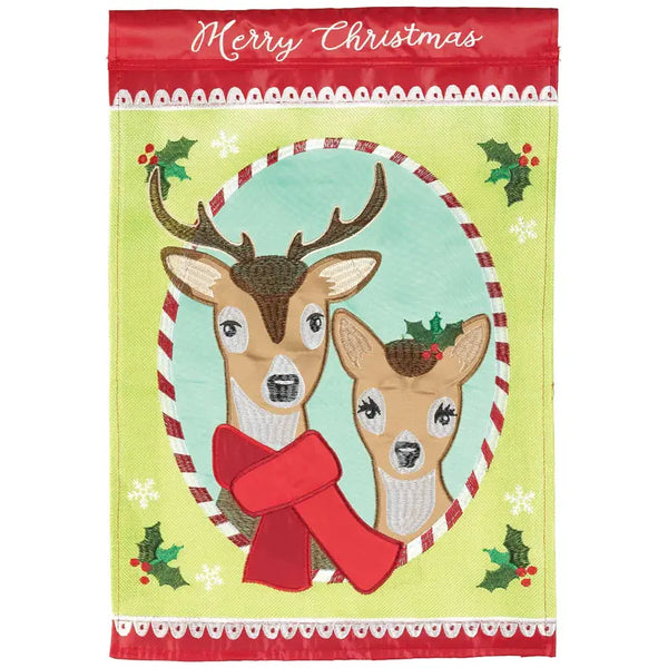 Merry Christmas Deer Flag Poly Dicksons Inc
