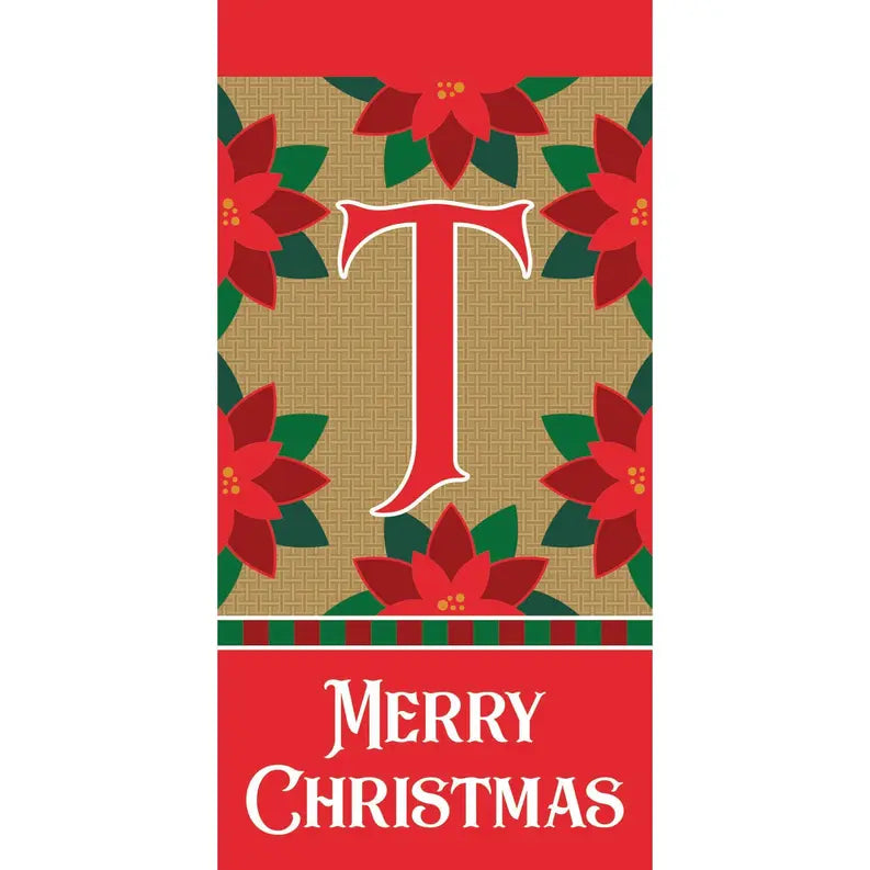 Merry Christmas Monogram Mini Flag Dicksons Inc
