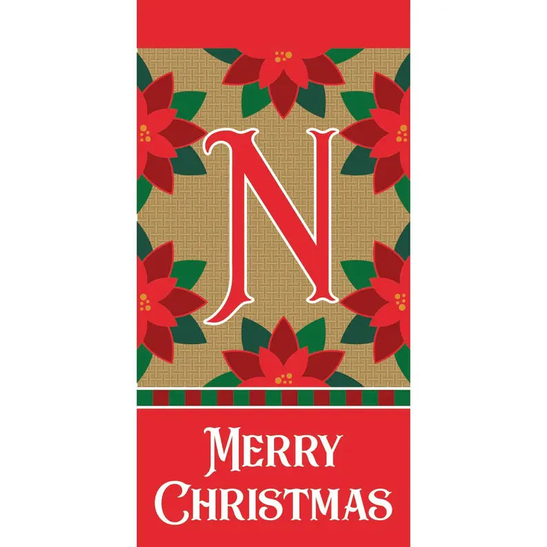 Merry Christmas Monogram Mini Flag Dicksons Inc