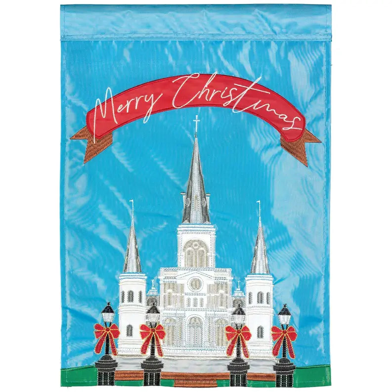 Merry Christmas St Louis Cathedral Flag Dicksons Inc