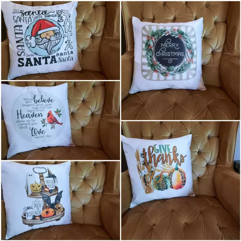 Merry christmas Basket Throw Pillow 16x16 Throw Pillow 2 Peas Tees