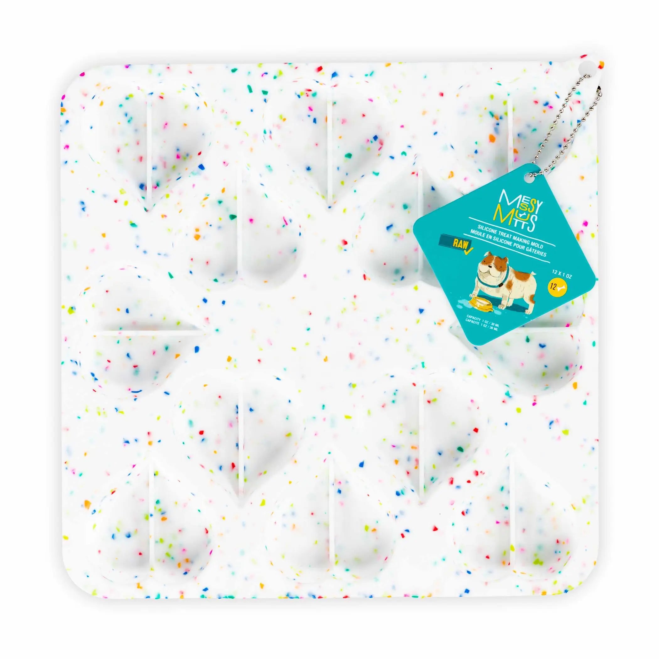 Messy Mutts Silicone Bake & Freeze Dog Treat Making Mold Heart Shape Messy Mutts