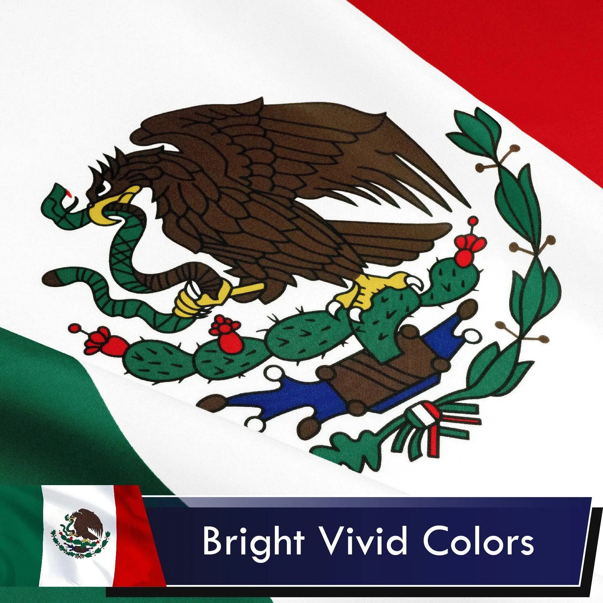 Mexico Mexican Flag 3x5 Ft 10-Pack Printed Polyester By G128 G128