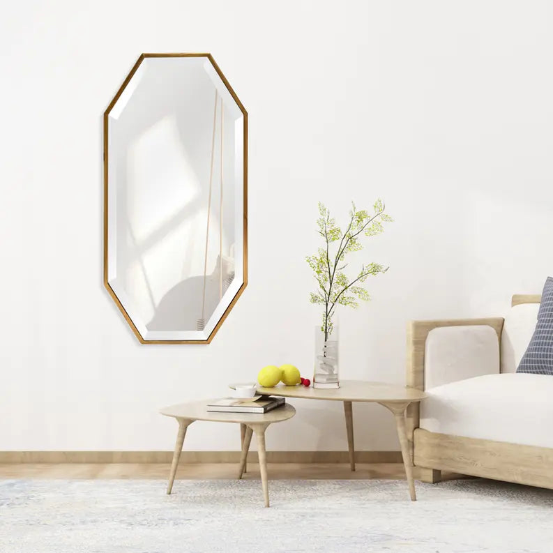 Mia Modern Large Octagon Tray Frame Wall Mirror SBC-LTD