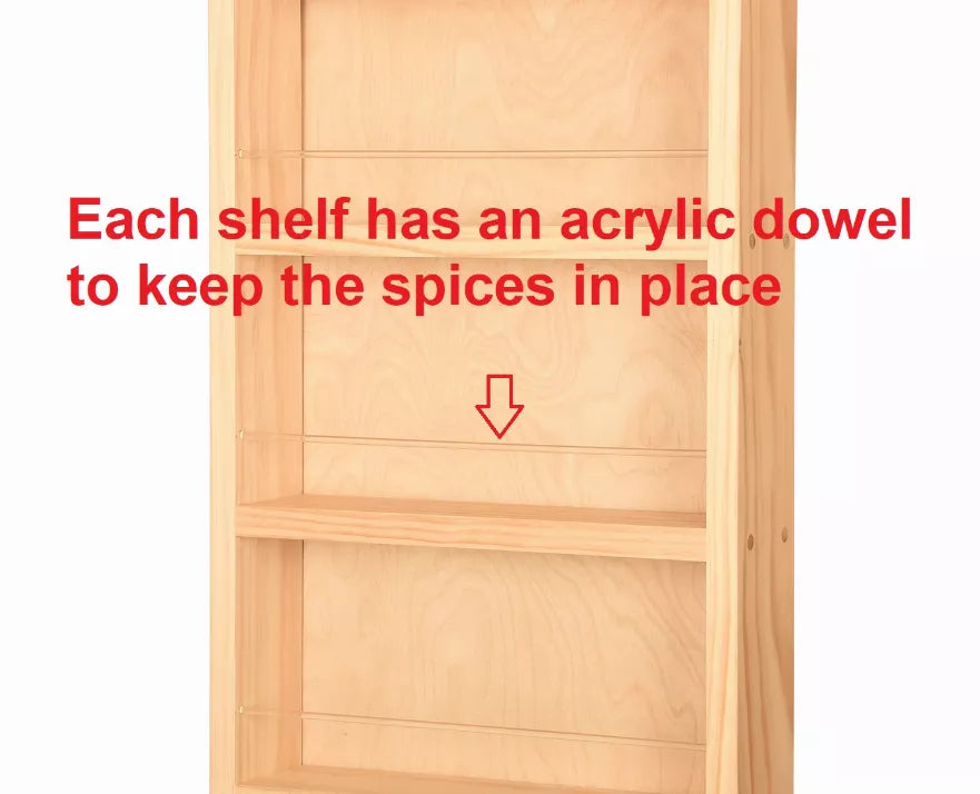 Miami On the Wall Spice Rack WG Wood Products, LLC