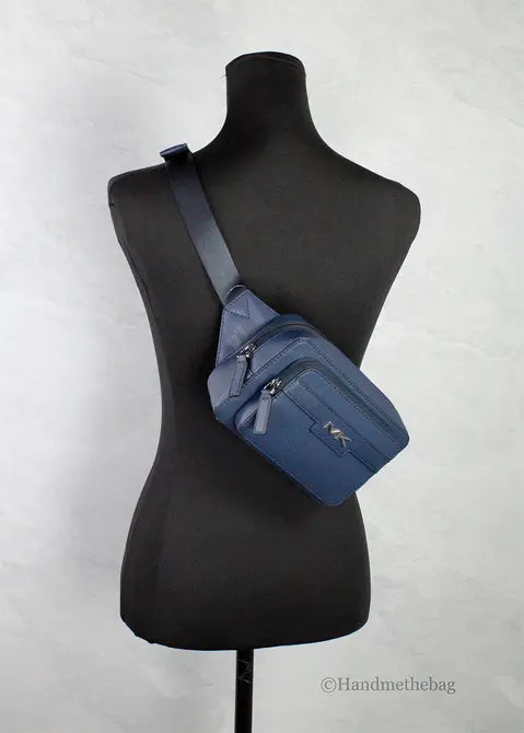 Michael Kors Cooper Small Navy Double Zip Belt Bag JV Deals