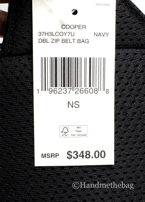 Michael Kors Cooper Small Navy Double Zip Belt Bag JV Deals