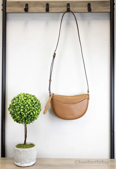 Michael Kors Dover Small Luggage Half Moon Crossbody Bag JV Deals