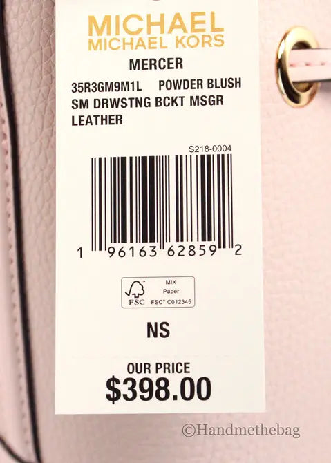 Michael Kors Mercer Small Pink Leather Bucket Crossbody Bag JV Deals