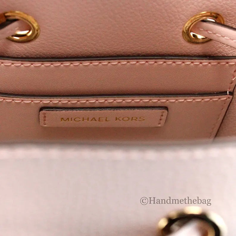 Michael Kors Mercer Small Pink Leather Bucket Crossbody Bag JV Deals