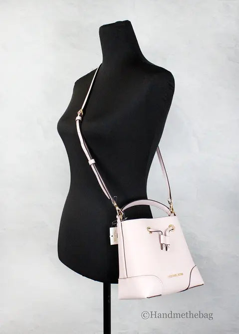 Michael Kors Mercer Small Pink Leather Bucket Crossbody Bag JV Deals