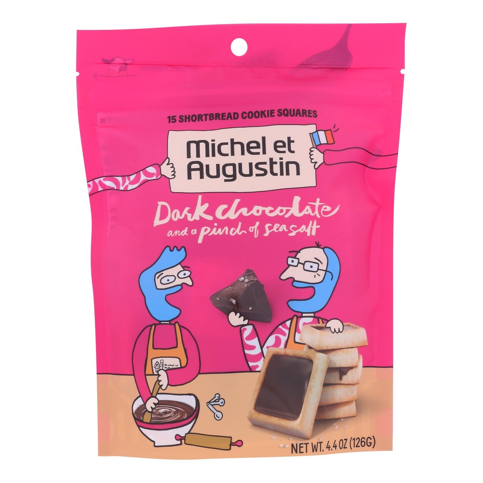 Michel Et Augustin - Cookie Dark Chocolate Ss Shortbread - Case Of 6 - 4.4 Oz Michel Et Augustin