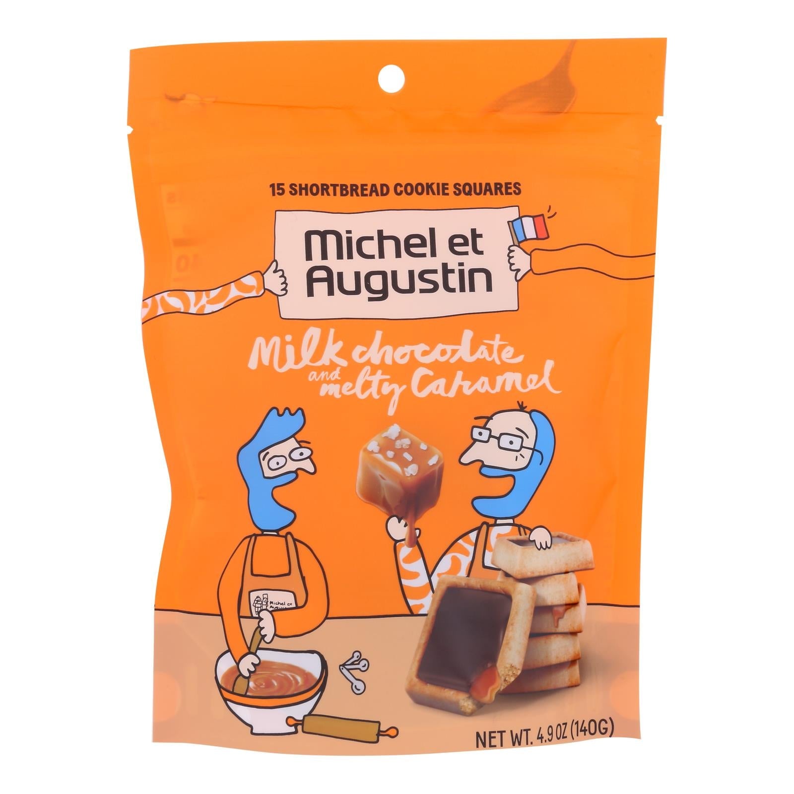 Michel Et Augustin - Cookie Mk Chocolate Caramel Shbrd - Case Of 6 - 4.9 Oz Michel Et Augustin