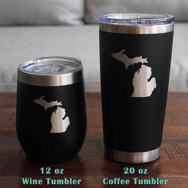 Michigan Outline Beer Can Pint Glass - Michiganders Gifts Bevvee