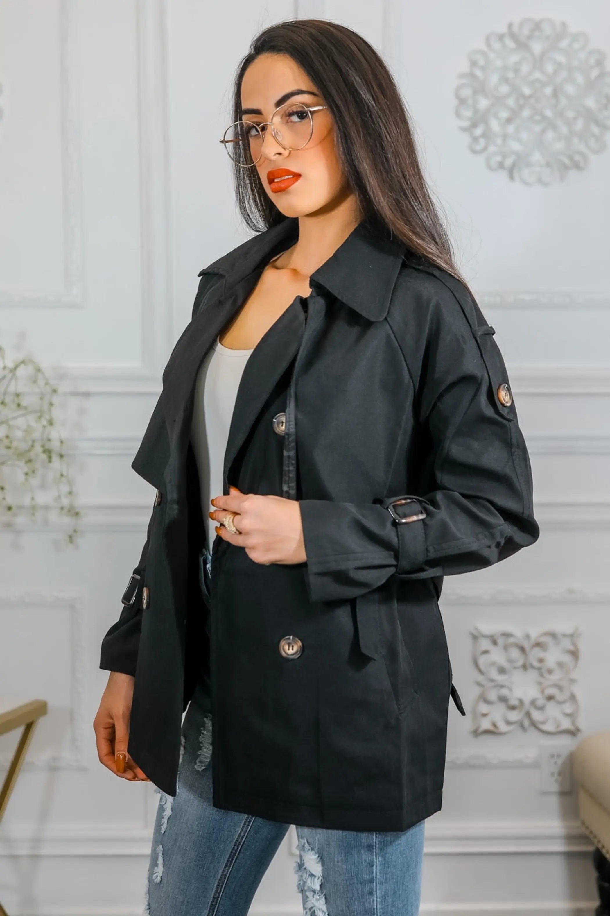 Mid Length Trench Coat Jacket SurelyMine