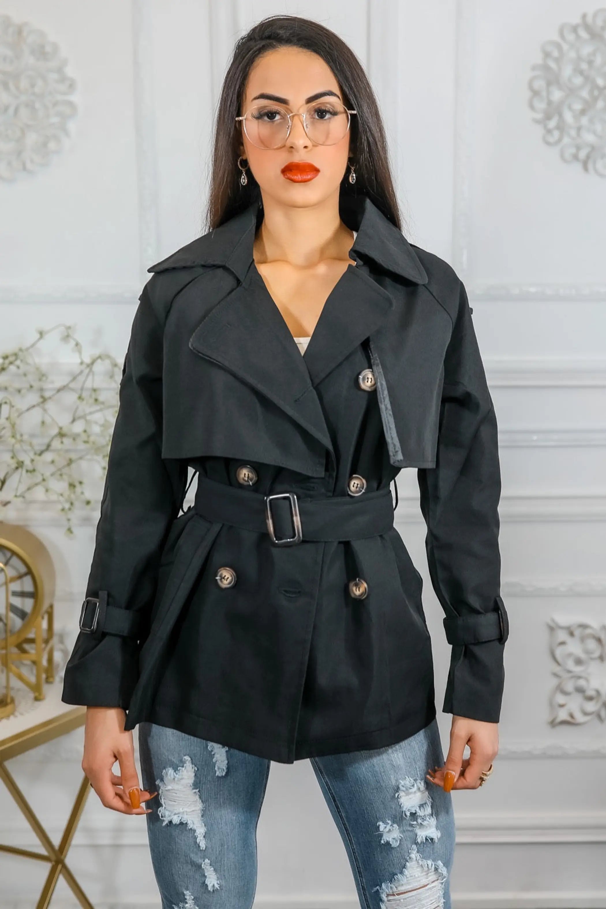 Mid Length Trench Coat Jacket SurelyMine