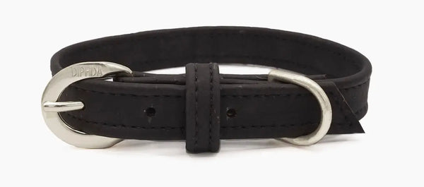 Midnight Black Cork Leather Collar DIPHDA