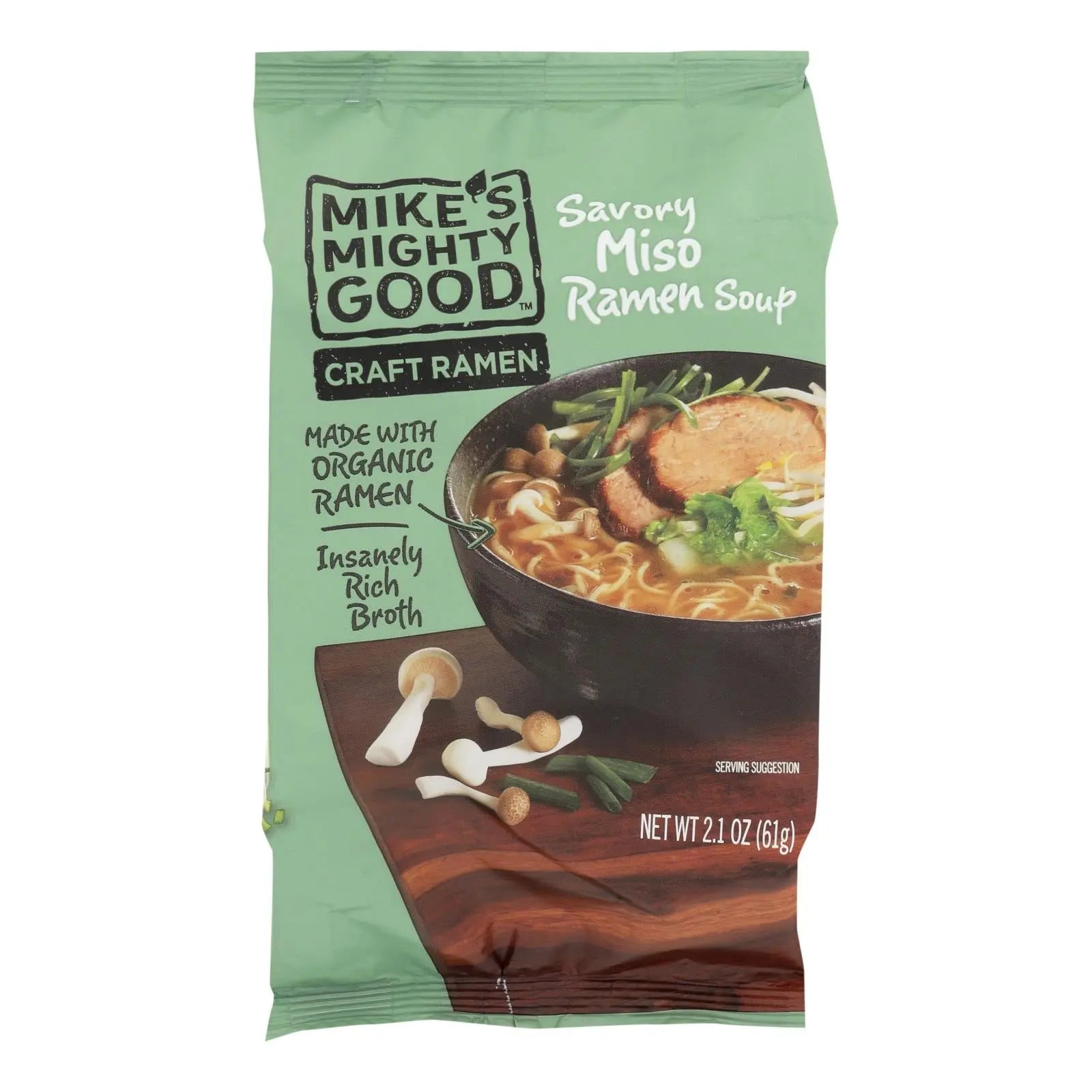 Mike's Mighty Good Savory Miso Ramen Soup - Case Of 7 - 2.1 Oz Mike's Mighty Good