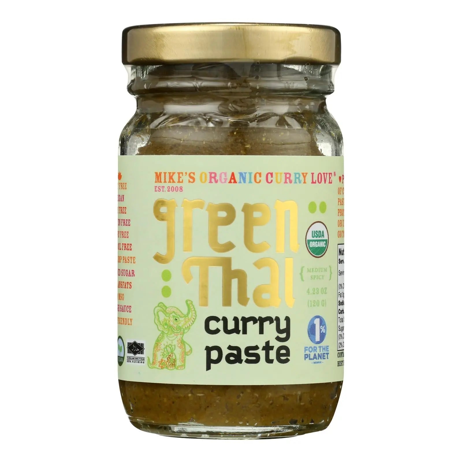 Mike's Organic Curry Love - Curypste Organic Green Thai Ms - Case Of 6-4.23 Oz Mike's Organic Curry Love