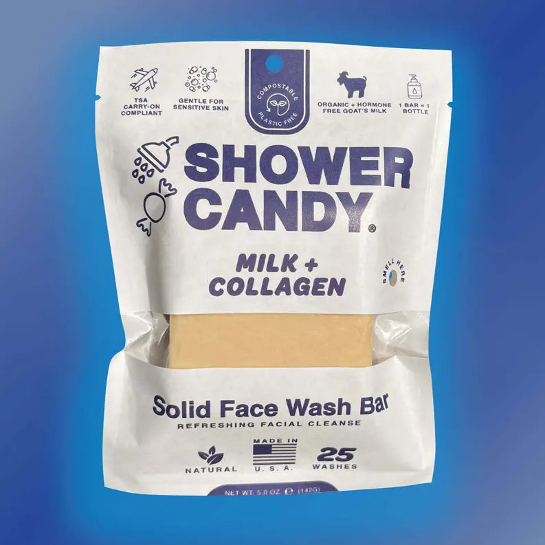 Milk and Collagen Solid Face Wash Bar Soap | Sustainable Facial Cleanser Palette Studio